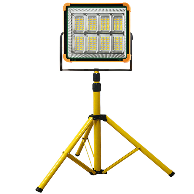 3600LM Rechargeable IP65 Aluminum Solar Flood Light with Stand 48H Runtime Flood Light Remote Touch Control