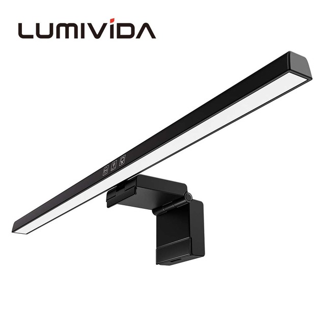 50cm Clamp-On Desk LED Screen Lamp Hanging Computer Monitor Light Bar With Touch Control USB-C Power for Office Study Reading