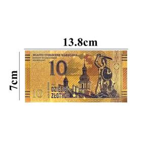 Collectible Craft Gifts 2017 Poland 10 Gold Foil Electroplated Banknote - Product Image 2