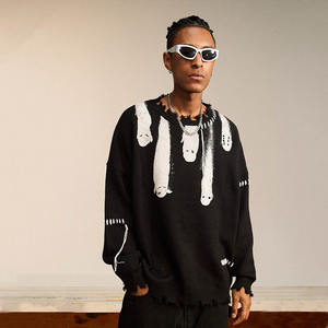 Maglione Uomo Girocollo A Maglia Grossa - Maniche Raglan, Acrilico, Lavabile