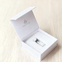 Emballage de boîte de parfum vide en papier noir avec logo personnalisé
