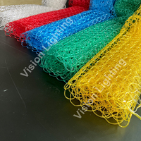 Décoration de Noël, motif lumineux extérieur, matériau résistant aux UV, 1*10m, ouverture régulière de 6cm, filet en PVC, tapis en maille