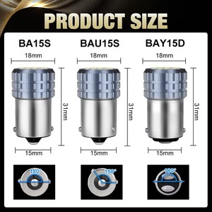 ไฟท้าย LED DRL รุ่นใหม่ 15LED 2016SMD ไฟเบรก ไฟถอยหลัง ไฟขับขี่ รองรับ Canbus ใช้ได้กับ T15/BA15S/BAU15S 12V แบบเสียบใช้งานได้ทันที - Product Image 2