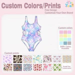 Trajes de baño para niñas, trajes de baño de una pieza sin mangas, trajes de baño multicolor para niños, ropa de baño deportiva de verano con cintura baja para <span class=keywords><strong>la</strong></span> playa, para niños de 2 a 15 años - Product Image 3