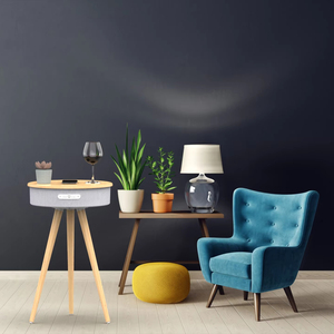 Bàn Cà Phê Không Dây Sạc Bảng <span class=keywords><strong>Bluetooth</strong></span> Loa <span class=keywords><strong>2025</strong></span> USB Sạc Cổng Bàn Tròn Cho Phòng Ngủ Phòng Khách Văn Phòng - Product Image 2