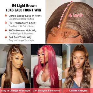 13x6 HD Lace Frontal Glueless Wigs Human Hair Wear and Go Cuticle Aligned Wholesale HD Full Frontal Lace Wigs for Black Women - Product Image 6