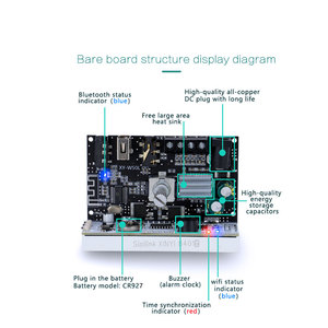 Estéreo HIFI de 50W * 2 para Bluetooth 5,0, módulo de placa amplificadora de potencia Digital, reloj de temporización <span class=keywords><strong>WIFI</strong></span>, comparadores lineales azules/verdes de XY-W50L - Product Image 4