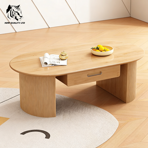 Table basse en bois, nouveau design, prix d'usine, logo personnalisé, stock important, prête à être expédiée, meubles de salon. - Product Image 1