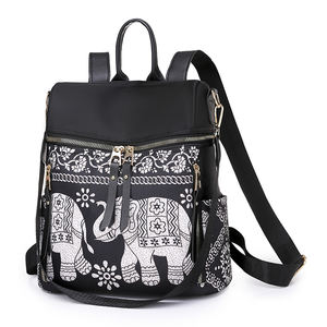 Bolso de hombro clásico con estampado de elefante para <span class=keywords><strong>mujer</strong></span>, <span class=keywords><strong>mochila</strong></span> escolar de viaje impermeable para adolescentes, novedad de 2022 - Product Image 1