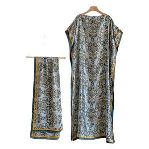 Nouvelle Collection Printemps : Foulard Carré en Soie Imitée pour Vacances à la Plage, Blouse Robe en Brocart Satiné, Vêtement de Protection Solaire, Châle Écharpe pour Femme - Product Image 5