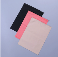 Sac d'emballage intérieur pour vêtements noir givré avec fermeture éclair, sac d'emballage plastique coloré auto-scellant, sac à fermeture éclair pour vêtements en stock