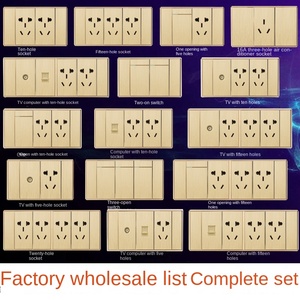 Quince enchufes en el nuevo interruptor de pared de diseño Retardante de llama Luz de alimentación de plástico Botón eléctrico Enchufes e interruptores de pared - Product Image 3