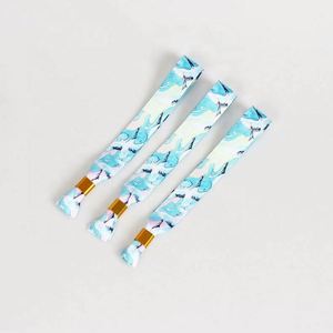 Bracelets en tissu personnalisés par sublimation avec fermoir en plastique, style sport et mode, pour fêtes - Product Image 5