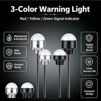 Mini-indicateur lumineux LED intégré hémisphérique tricolore, lampe d'avertissement sonore et visuelle étanche pour machines-outils