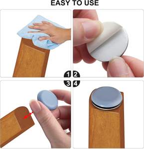 Zelfklevende Ptfe Blauwe Meubelschuifregelaars Voor Zware Stoelen Tafelkast Sofa Been Glijbanen Met Verminder Geluiden En Vloerbescherming - Product Image 2