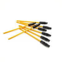 Brosse à cils en nylon colorée avec manche en plastique, brosse à cils pour extensions de cils, vente en gros OEM, brosse à mascara jetable, cosmétique TOP