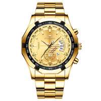 Relojes de Cuarzo para Hombre, Diseño Moderno, Esfera Decorativa, Reloj de Pulsera Deportivo Informal, Resistente al Agua, con Calendario y Fecha, Reloj de Lujo para Hombre
