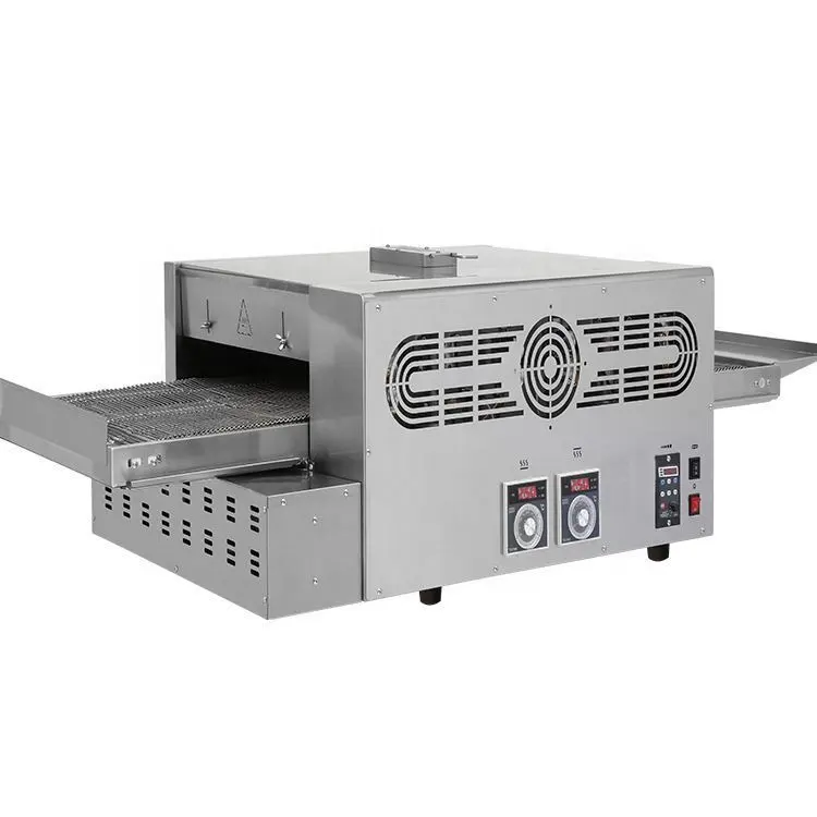 Stainless steel gas conveyor pizza oven for making pizza