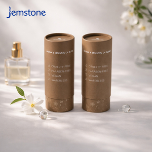 Cylindre en carton kraft écologique personnalisé pour le stockage de parfums, d'huiles essentielles, de sérums de soin de la peau, emballage en tube de papier - Product Image 2