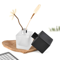 Bouteilles en verre vides pour diffuseur à bâtonnets, avec logo personnalisé, rechargeables, pour eau parfumée, 50ml 100ml 150ml 200ml 500ml, avec couvercle en bois
