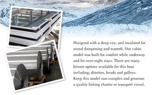 เรือยอชท์มินิอลูมิเนียมแบบ V Hull พร้อมห้องโดยสารสำหรับการเดินทางทางทะเล ลดราคา - Product Image 5