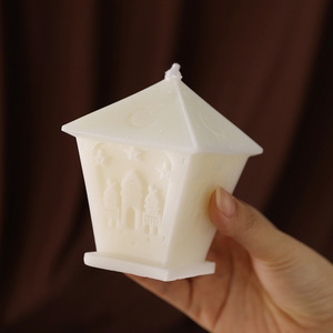 Candele Decorative per Feste in Casa per Eid e Ramadan, Disponibili Candele Profumate Musulmane 3D a Forma di Luna, Stella e Castello in Cera di Soia per Aromaterapia - Product Image 3