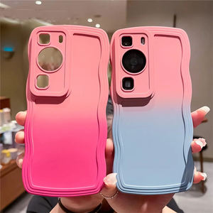 Luxe Double Couleur Dégradé Vague Bord Lentille Protéger Souple TPU Couverture Téléphone étui pour <span class=keywords><strong>huawei</strong></span> P60 P30 P40 P50 P60Pro Mate60 50 40 30 - Product Image 2