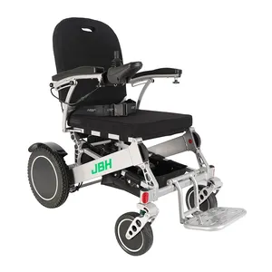 JBH D36 Motor Portátil Barato Dobrável Cadeira de Rodas Elétrica China Terapia de Reabilitação Preto Suprimentos 3 Anos 20km 120kg