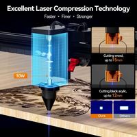 Woxcker L2 MAX 10W CNC Machine De Gravure Haute Précision 0.01mm Laser pour Bois En Acier Inoxydable Laser Graveur Laser Gravure