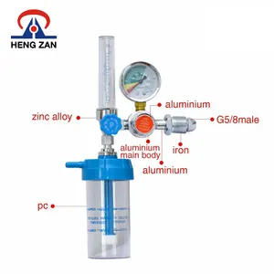 Hengzan Wall Mount Medical Oxygen Regulator With Flowmeter Oxygen Inhalers for Hospital