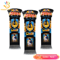 Jeu d'arcade de boxe Big Punch Golden Hand, en métal et plastique, personnalisable en espagnol, anglais, japonais, électronique, à monnayeur, pour divertissement