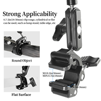 Bras Magique Robuste en Alliage d'Aluminium 22'' avec Pince de Fixation Sécurisée, Support Flexible Réglable à Vis 1/4''-20 pour Caméras d'Action et Téléphones