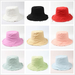 Chapeau de seau en coton effiloché brodé à la mode-Styles personnalisables et service OEM disponible pour la vente en gros - Product Image 2