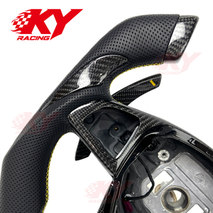 Volant de course personnalisé en fibre de carbone F1 pour Mercedes-Benz W205 CLA45 AMG C63 S63 W222 GLA45 GLS E63 GT GLC43 C43 SL550 W213 - Product Image 2