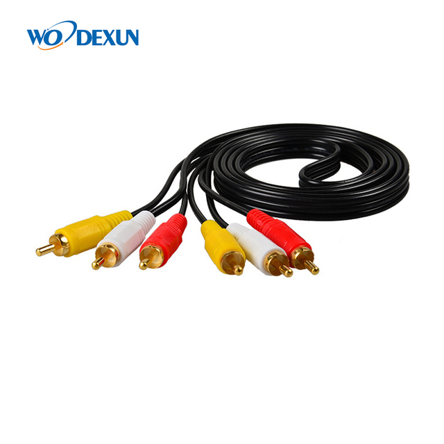 High Quality 1.5M 3M 5M AV Audio Video AUX Composite Male Jack Plug PVC Jacket RCA to RCA Cable for TV DVD TVPLUS Cable