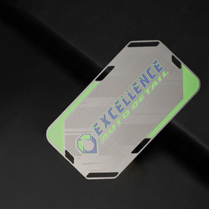 Tarjeta de metal con grabado en oro azul oscuro para Av. Francesco Petruzzi Abogado Tarjeta de metal - Product Image 5