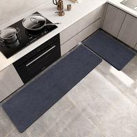 Vente en gros tapis debout antidérapant et anti-fatigue facile à nettoyer tapis de cuisine en silicone produit en cuir synthétique