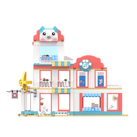 Ensemble de blocs de construction en plastique ABS 3D COGO City Pet Shop, jouets de construction, 346 pièces, blocs de construction en briques