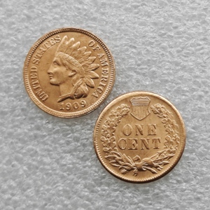 Moneda Conmemorativa Estilo Antiguo de 1 Centavo de los Estados Unidos, 1909-S,P, con Diseño de Cabeza de Indio, para Regalos y Decoración del Hogar - Product Image 2
