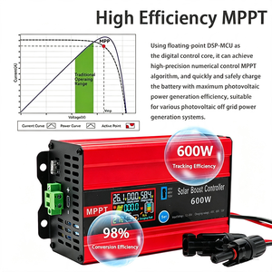Contrôleur de charge solaire Fonsoul 600W 15A, convertisseur réglable 48V 60V 72V <span class=keywords><strong>MPPT</strong></span>, courant d'entrée maximal, amplificateur <span class=keywords><strong>DC</strong></span>, batterie Lifepo4 - Product Image 5