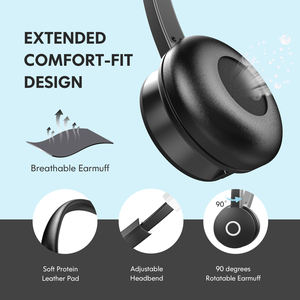 Casque Filaire USB 3,5 mm de Gros OEM avec Microphone, Casques Téléphoniques à Suppression de Bruit ENC pour Centres d'Appels - Product Image 6