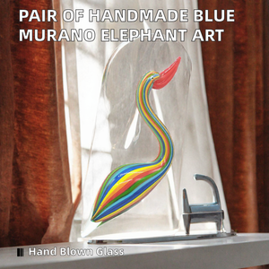 Handmade Murano <b>Glass</b> Bird Figurine Blown Animal Sculpture <b>Desk</b> Decor Holiday Gift - Product Image 2
