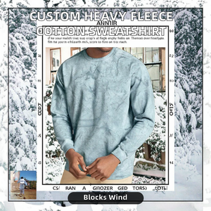 Sudadera de Cuello Alto Personalizada, 100% Algodón, Felpa Gruesa, Bordado 3D, Estilo Oversize, Casual, Transpirable, para Invierno - Product Image 2