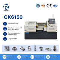 Tour CNC horizontal CK6150-1000 avec commande Fanuc/GSK, 2 axes, tourelle porte-outils automatique pour le tournage d'arbres