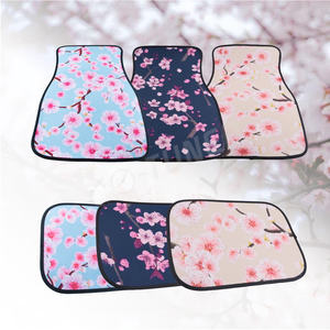 JDM Car Racing Styling Universal Cherry Blossm Sakura Print <span class=keywords><strong>Tapis</strong></span> <span class=keywords><strong>de</strong></span> sol <span class=keywords><strong>de</strong></span> voiture avant et arrière Décoration intérieure <span class=keywords><strong>de</strong></span> voiture Pièces détachées automobiles - Product Image 1