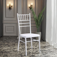Chaises en aluminium blanches commerciales d'hôtel en métal de fer pour des banquets et des mariages pour l'ameublement de hall