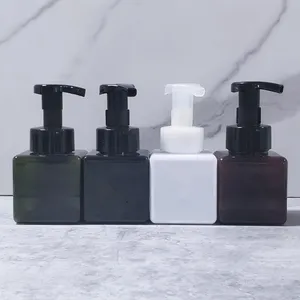 250ml 450ml 650ml Bath soap bottles Amber Square Hotel hand liquid soap dispenser foam pump bottle