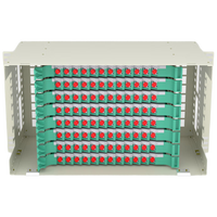 Panel Patch Fiber ODF Rak 6U 96-Port dengan Pigtails & Adaptor Single Mode FC Pra-instal