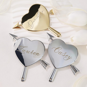 Customized Engraved Heart Shaped <b>Compact</b> <b>Mirror</b> Personalized Hand Pocket <b>Mirror</b> Bridesmaid Gift Wedding Party Favors Keepsake - Product Image 6