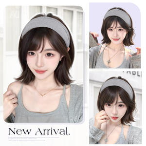 Nueva Llegada: Peluca de Diadema para Mujer, Corta y Rizada, de Fibra Sintética Kanekalon, Sin Pegamento, Volumen Natural y Abundante - Product Image 1